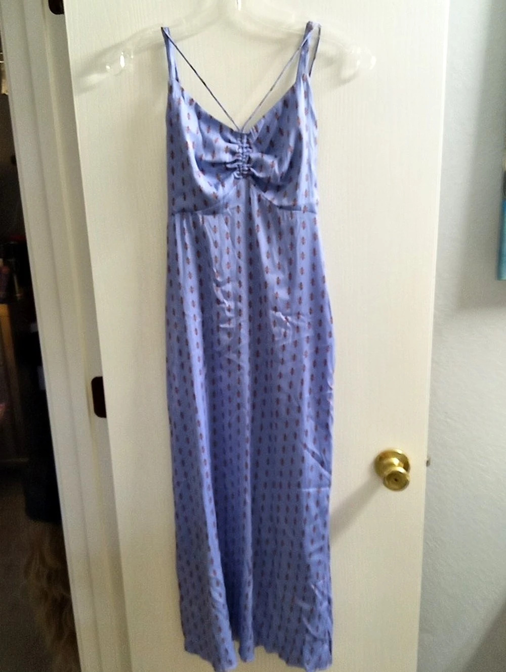 Polka Dot Maxi Dress in Purple & Pink Like New